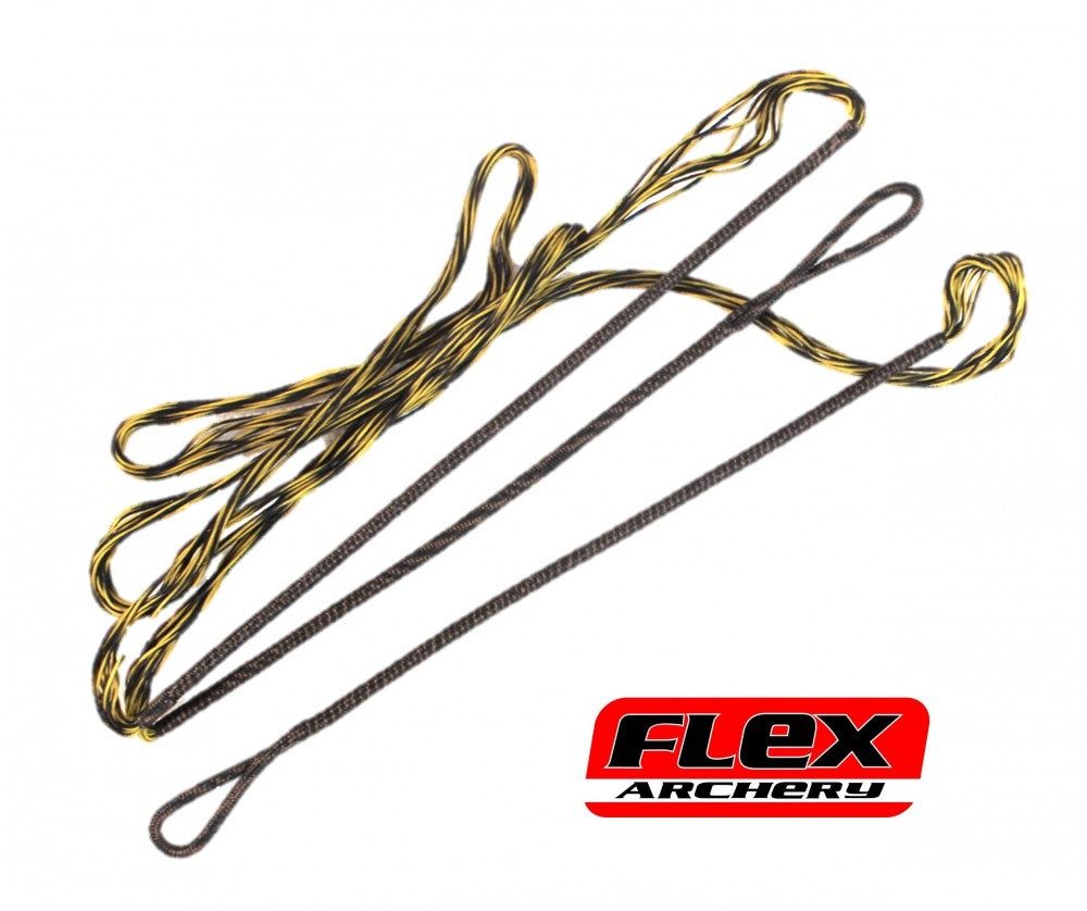 String Flex Dacron Recurve Classic black/yellow 46-72 inch 10-16 strand